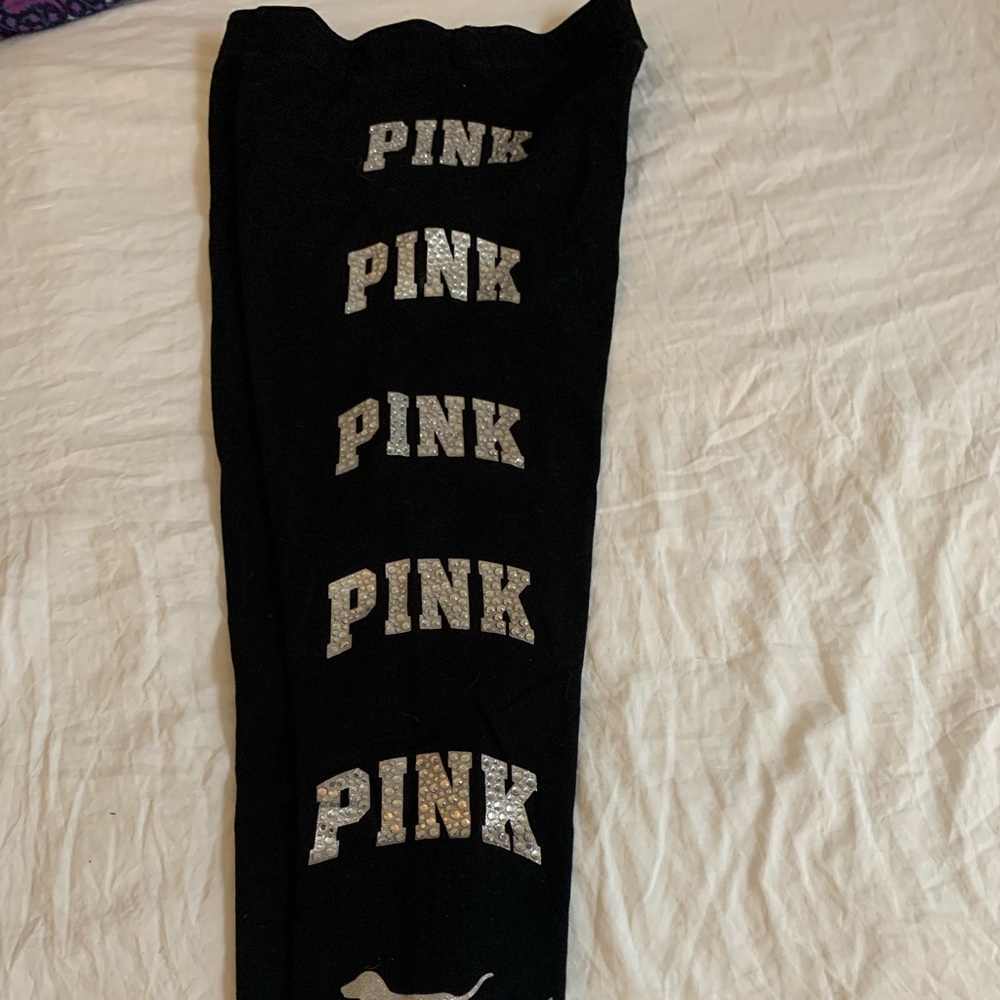 Pink Rhinestone leggings
